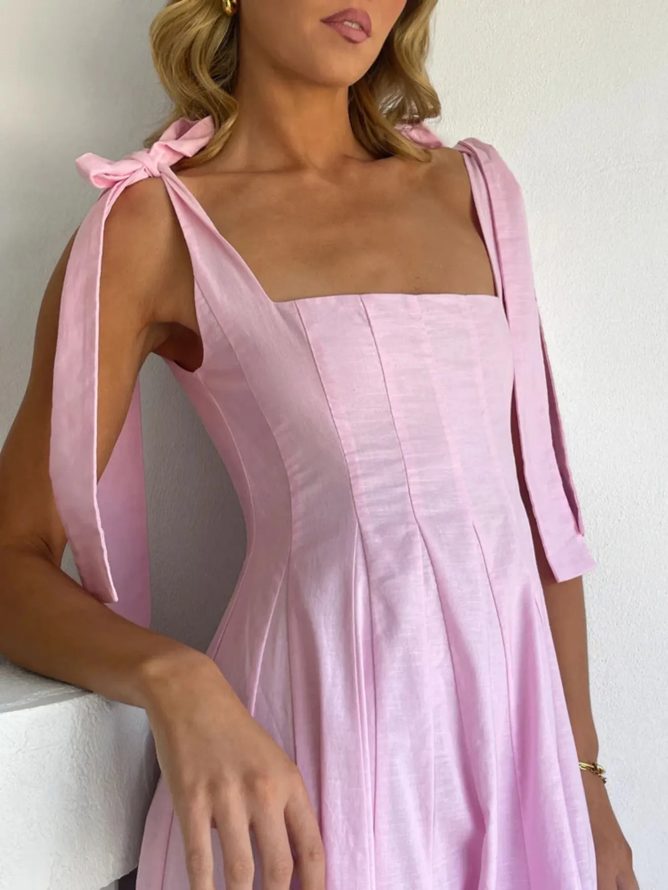 Gradient Tie Shoulder Maxi Dress 19
