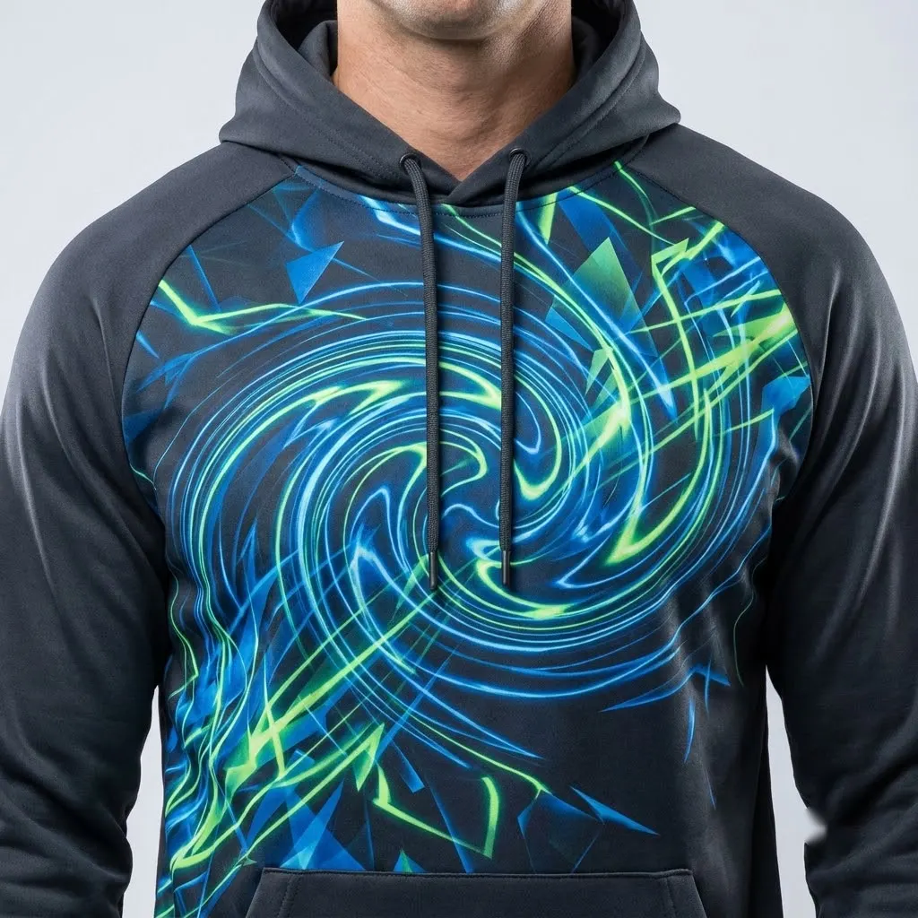 Electric Pulse Motion Abstract Hoodie
