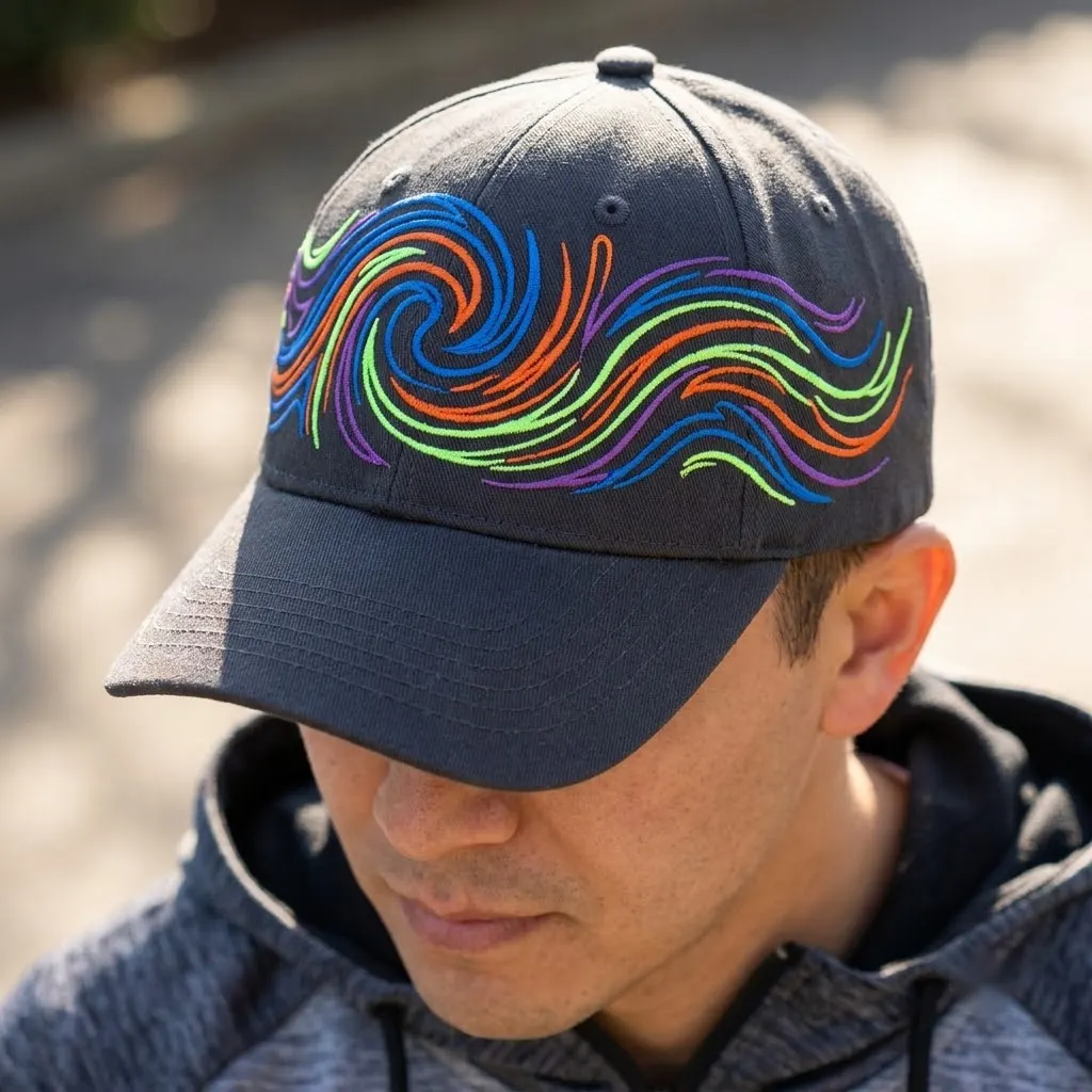 Dynamic Pulse Motion Embroidered Baseball Cap