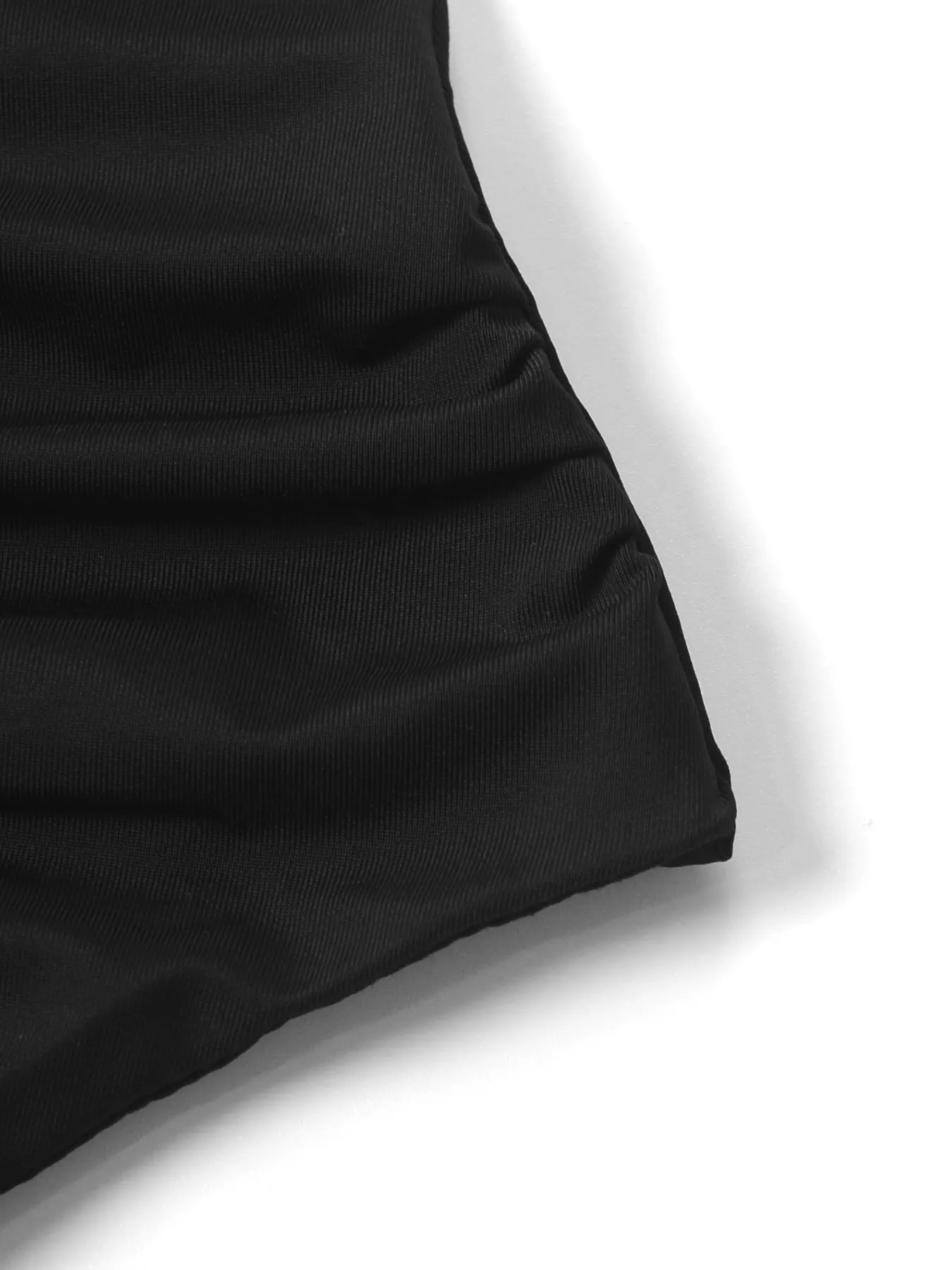 Ruched Ruffle Hem Mini Dress 5