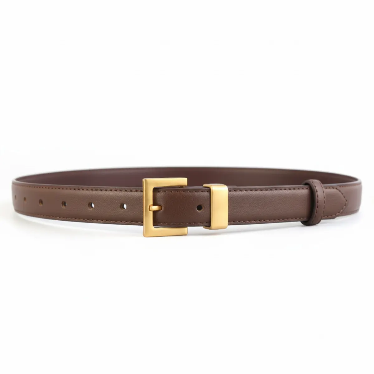 Leather Belt with Golden Buckle 2
