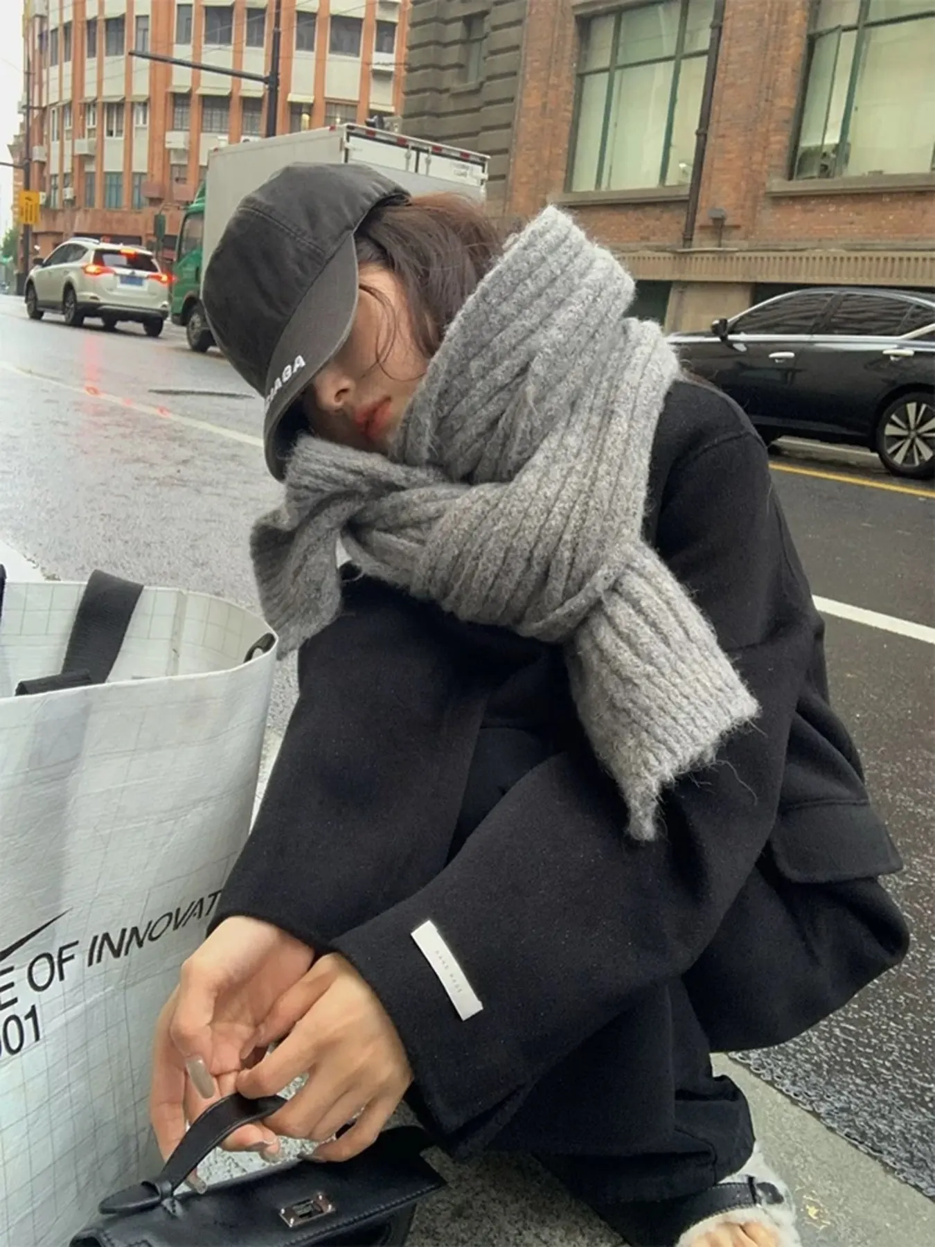Cozy Knitted Winter Scarf