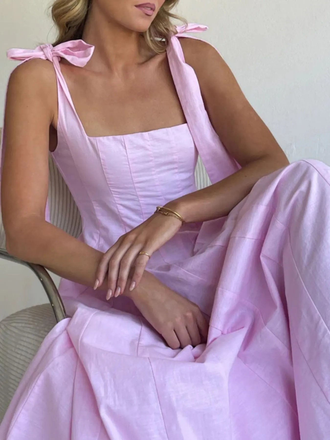 Gradient Tie Shoulder Maxi Dress 10