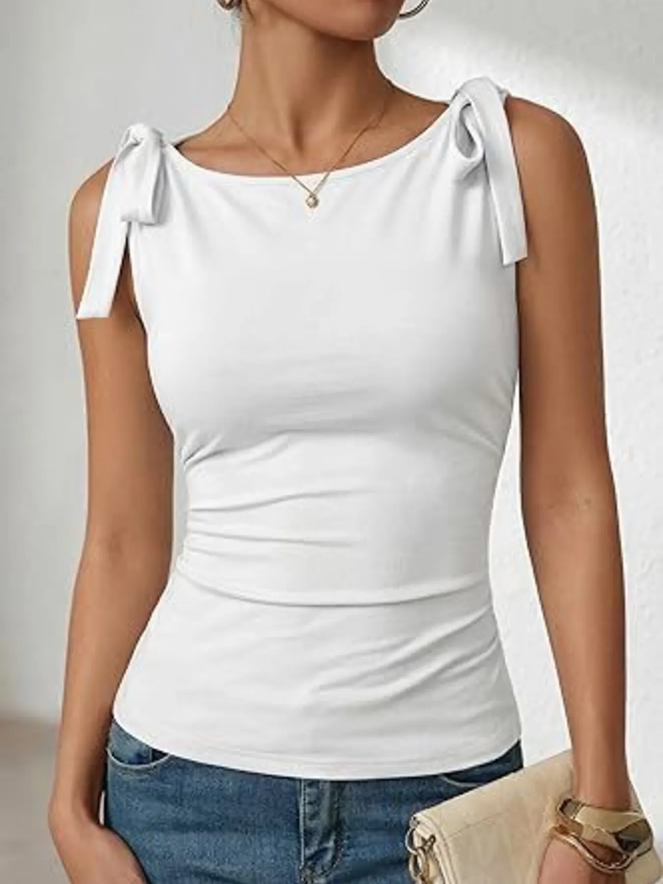 Tie Shoulder Tank Top 4