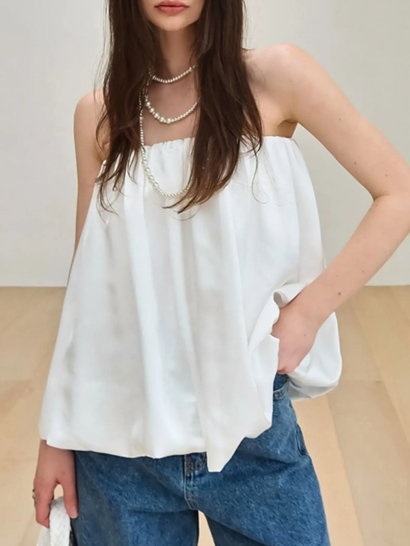 Bubble Hem Tube Top