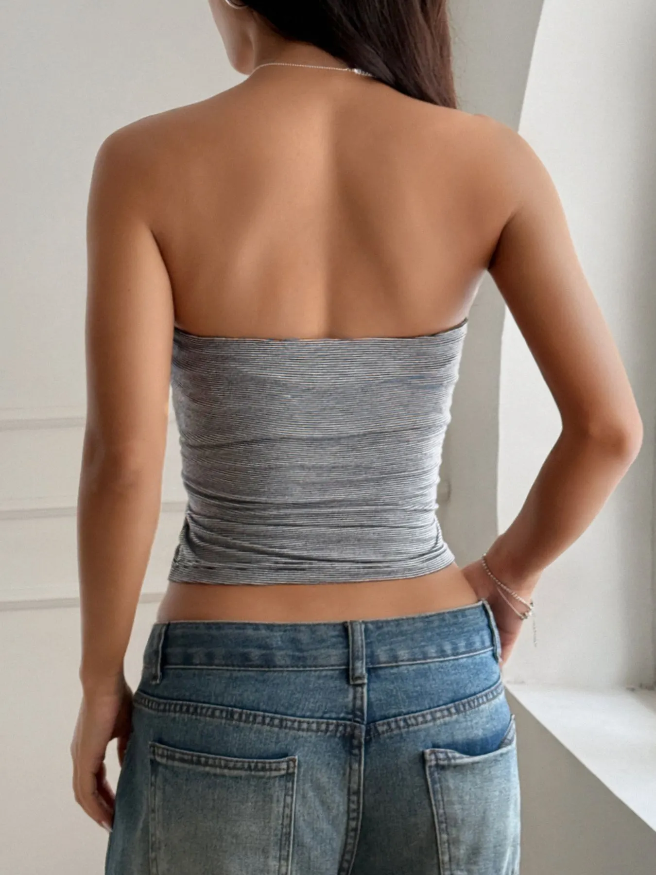 Ribbed Crop Tube Top 4