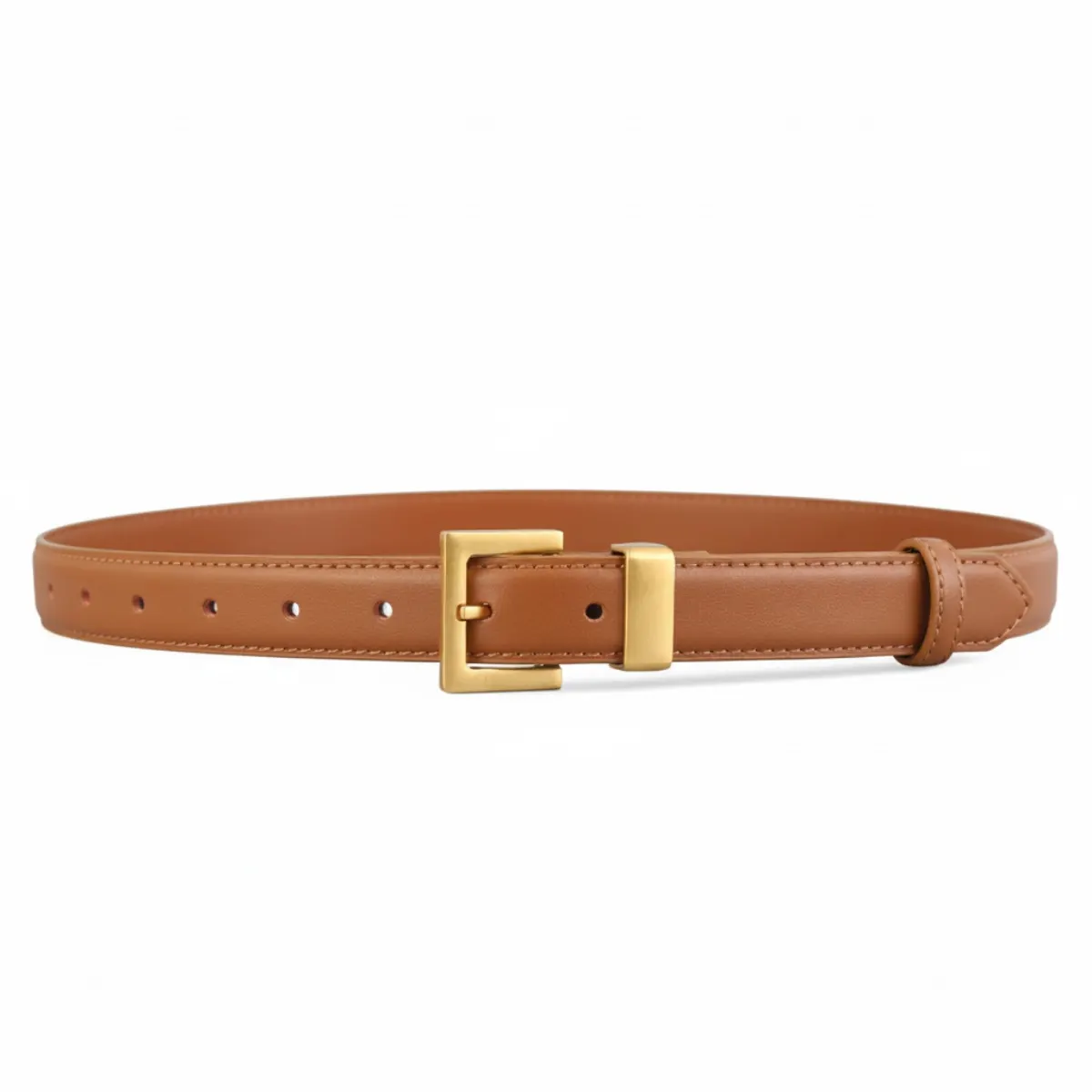 Leather Belt with Golden Buckle 4