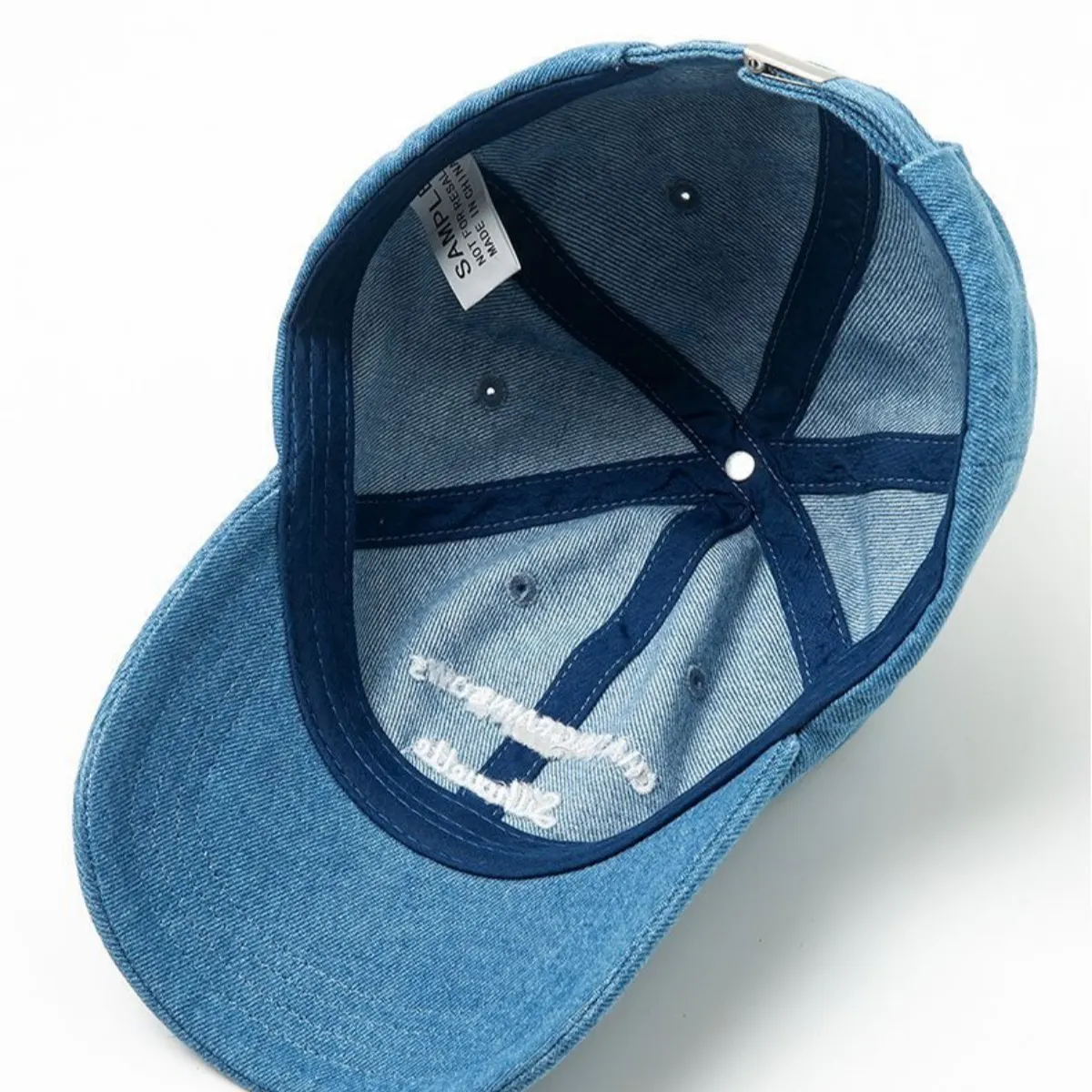 Embroidered Denim Baseball Cap 5