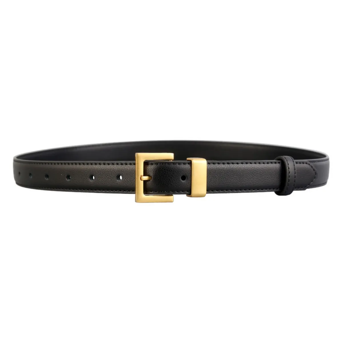 Leather Belt with Golden Buckle 3