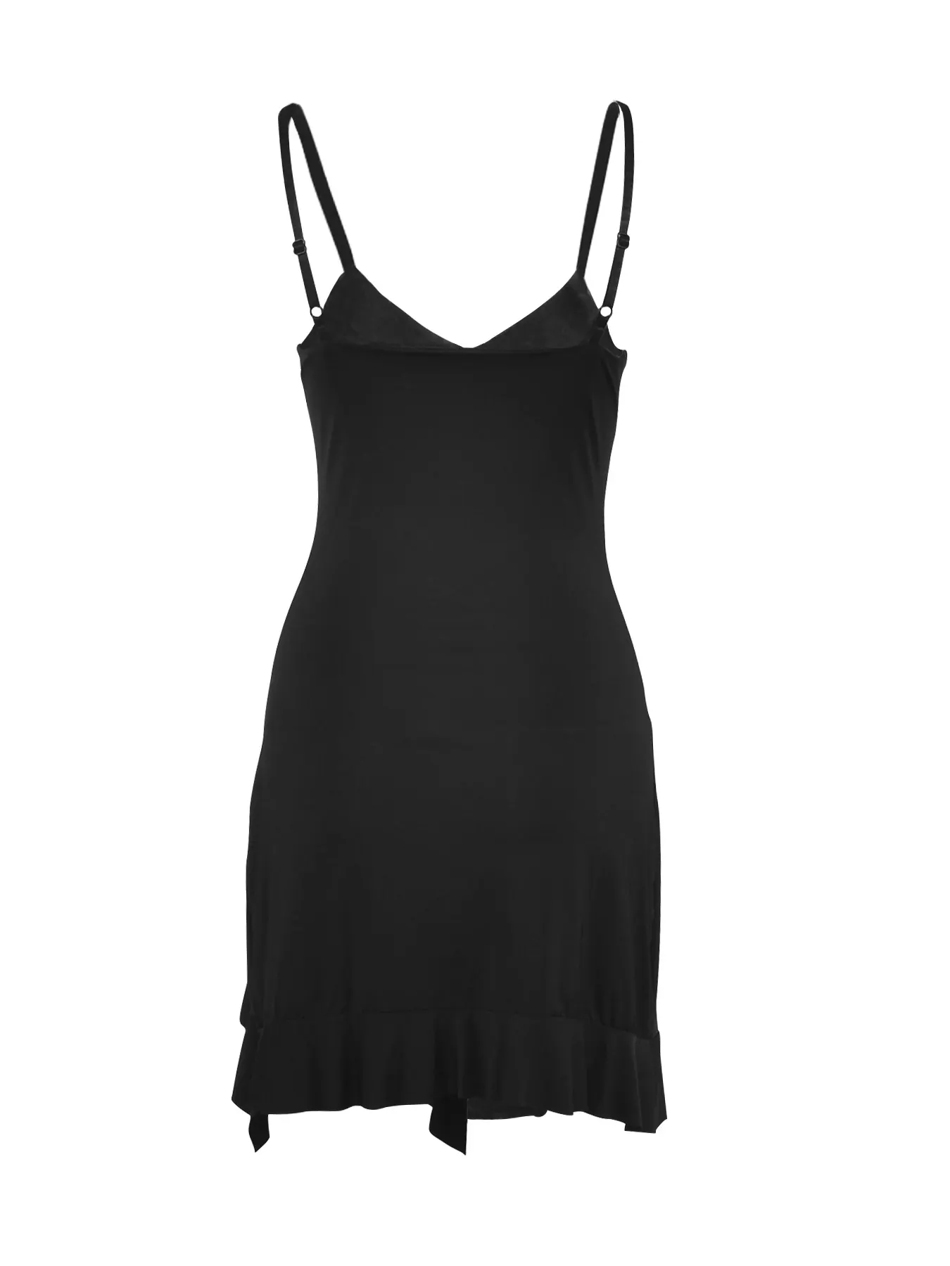 Ruched Ruffle Hem Mini Dress 4