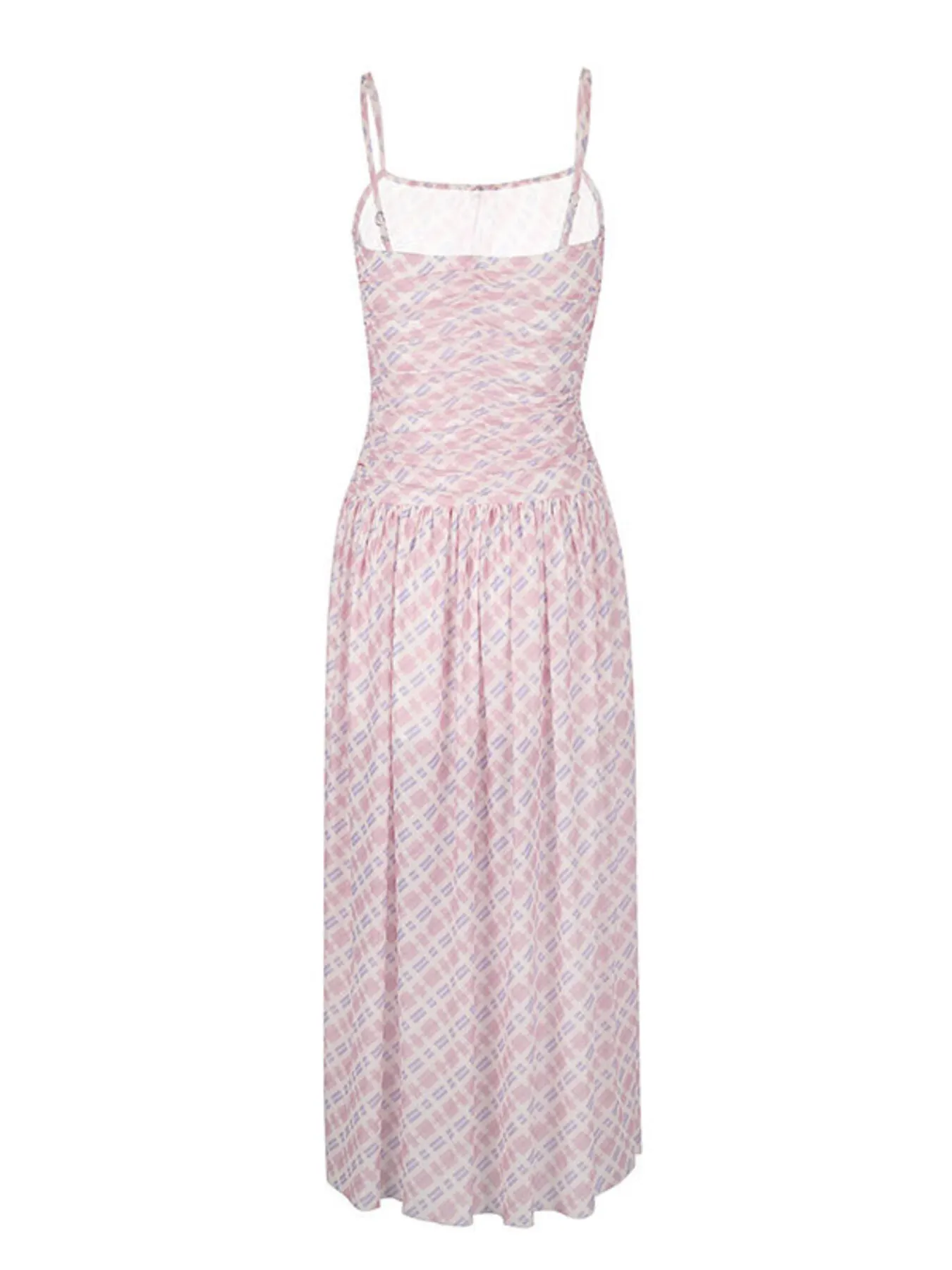 Plaid Spaghetti Strap Maxi Dress 6