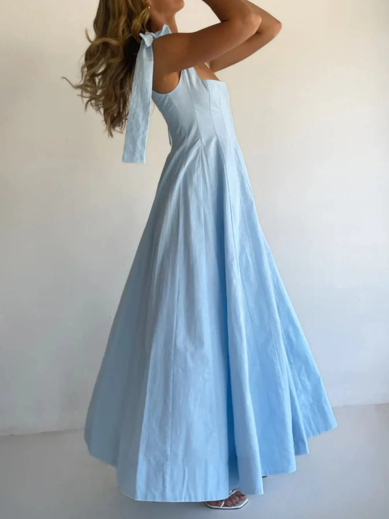 Gradient Tie Shoulder Maxi Dress 5