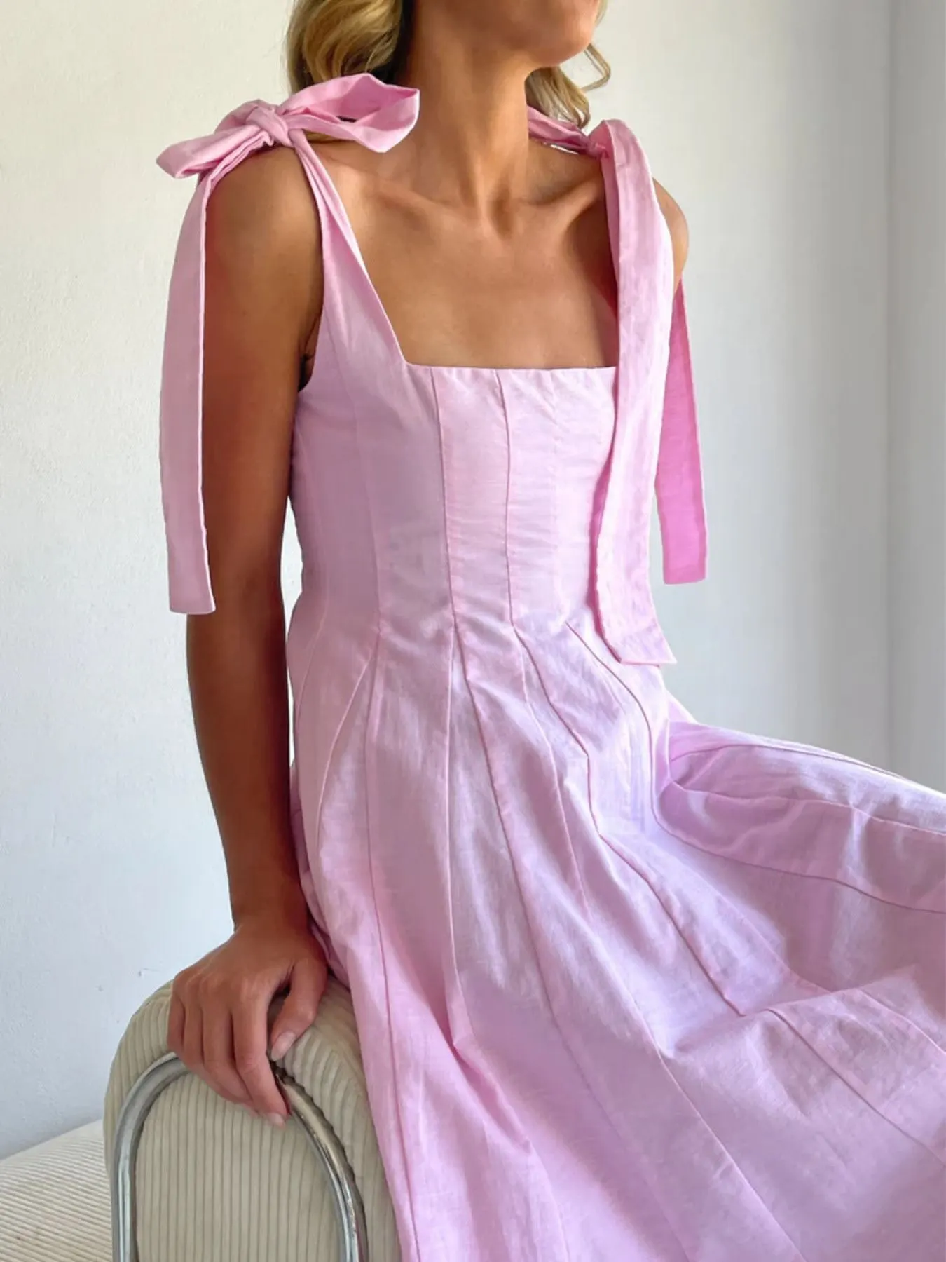 Gradient Tie Shoulder Maxi Dress 13