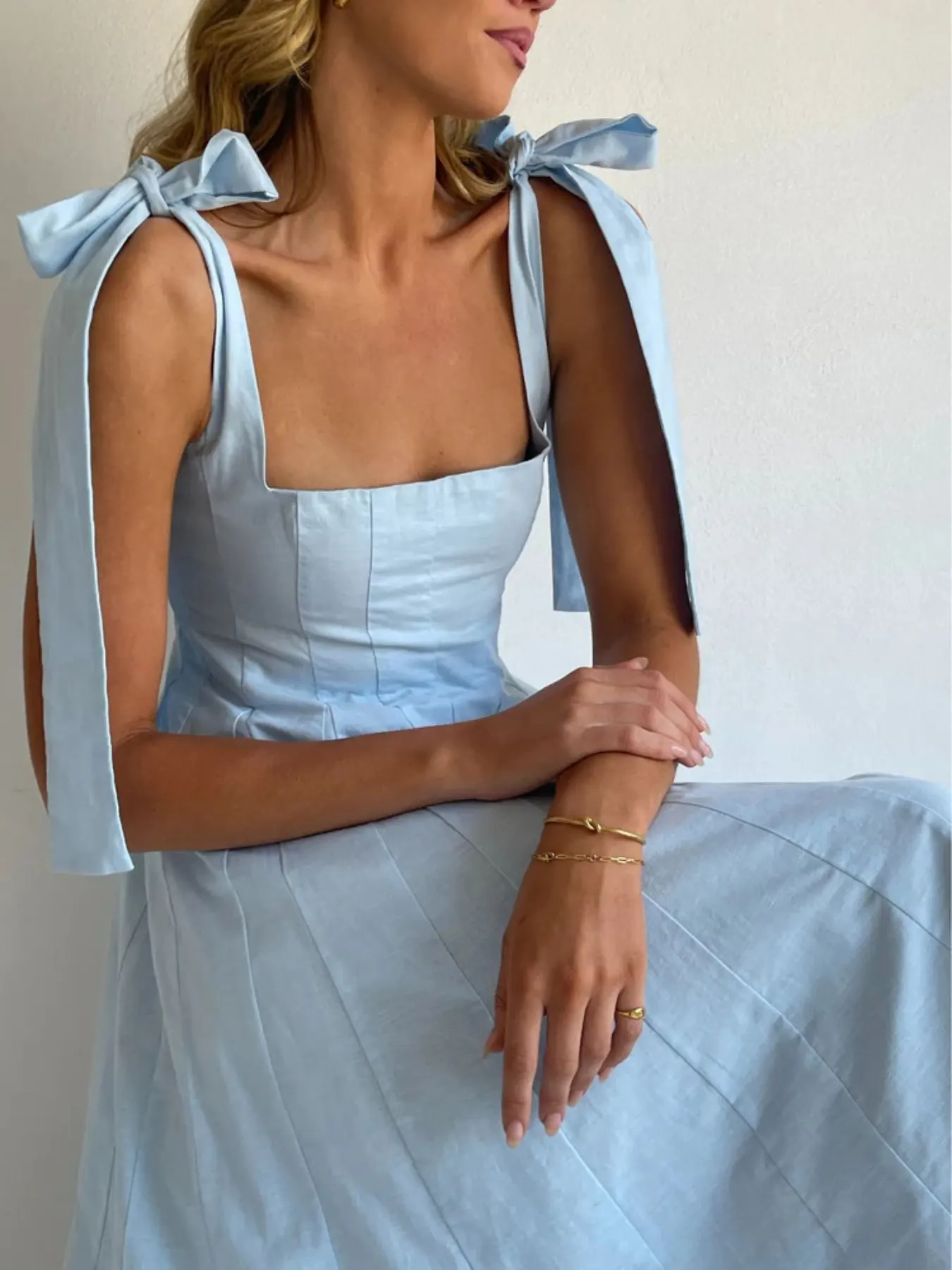 Gradient Tie Shoulder Maxi Dress 7