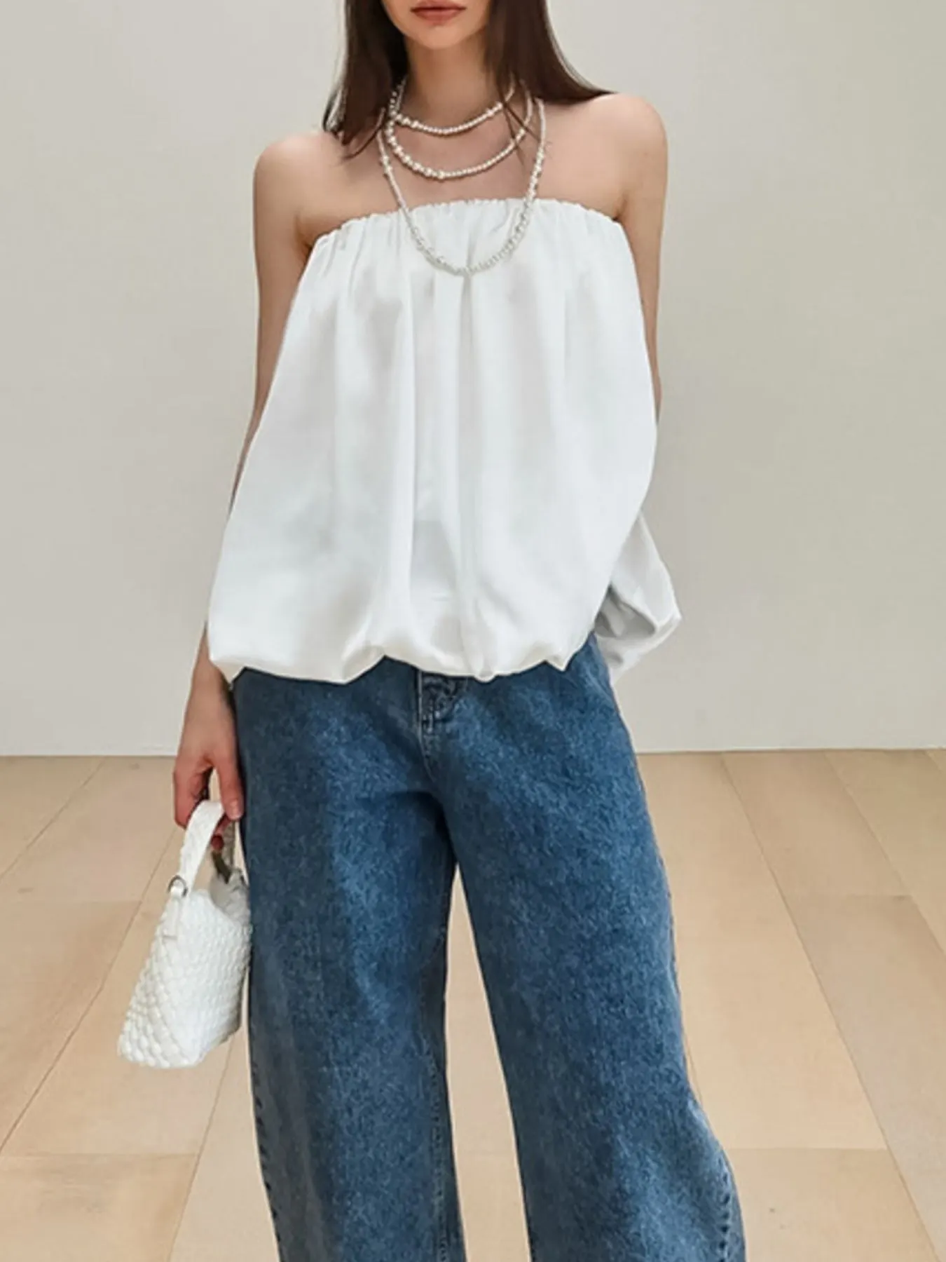 Bubble Hem Tube Top 4